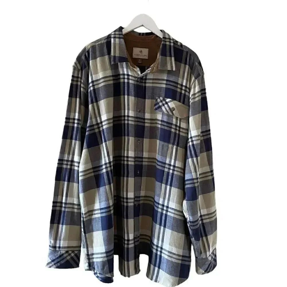Legendary Whitetails Men’s Shirt Tall Flannel Button Cotton SZ 3XT # 1632